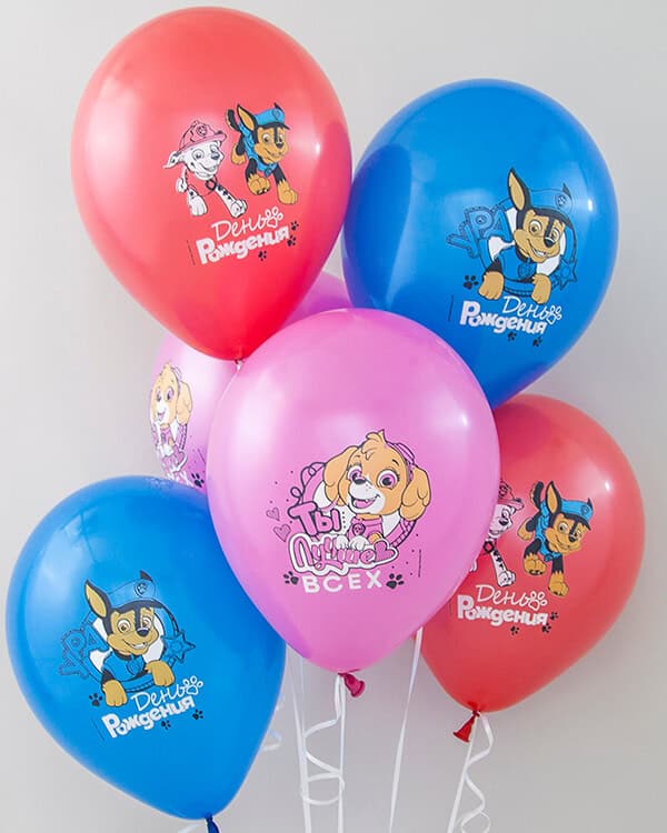 501207-25_Шар_(12_30_см)_Щенячий_Патруль_С_Днем_Рождения!_Ассорти_пастель_1_ст_25_шт_7 Щенячий Патруль С Днем Рождения! пастель — изображение 3